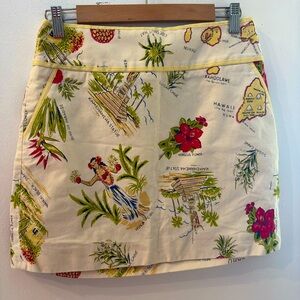 J. Crew Mini Skirt ✨Hawaiian Denver Floral 🌺🪸🌴